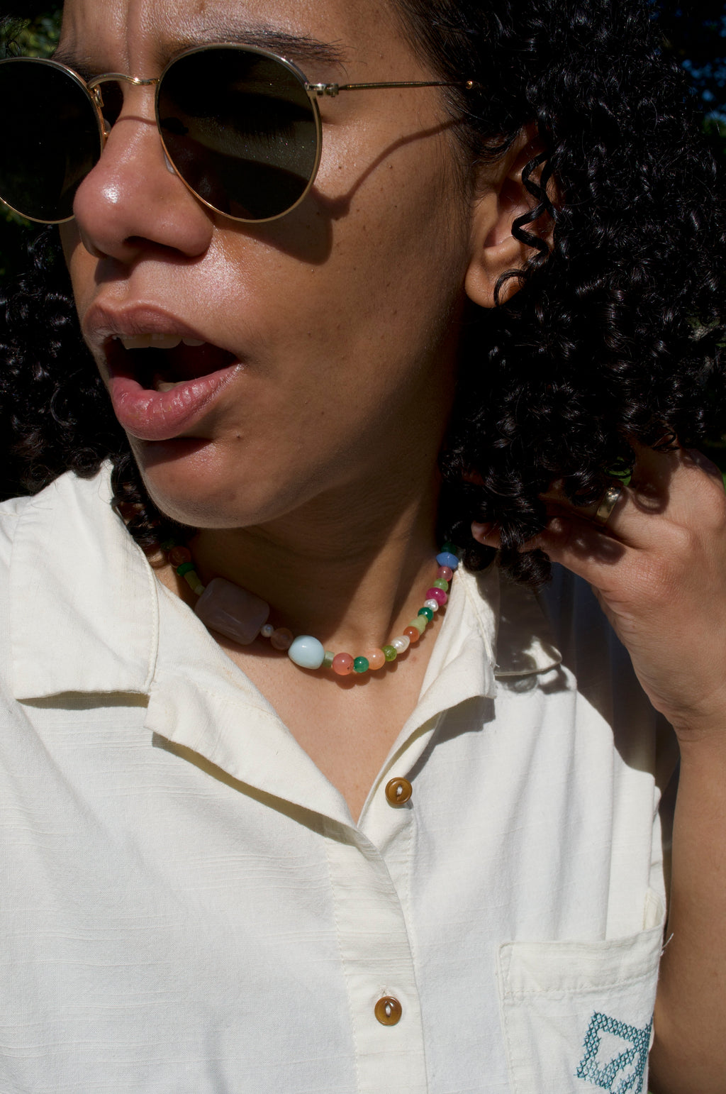 asymmetrical garden party choker