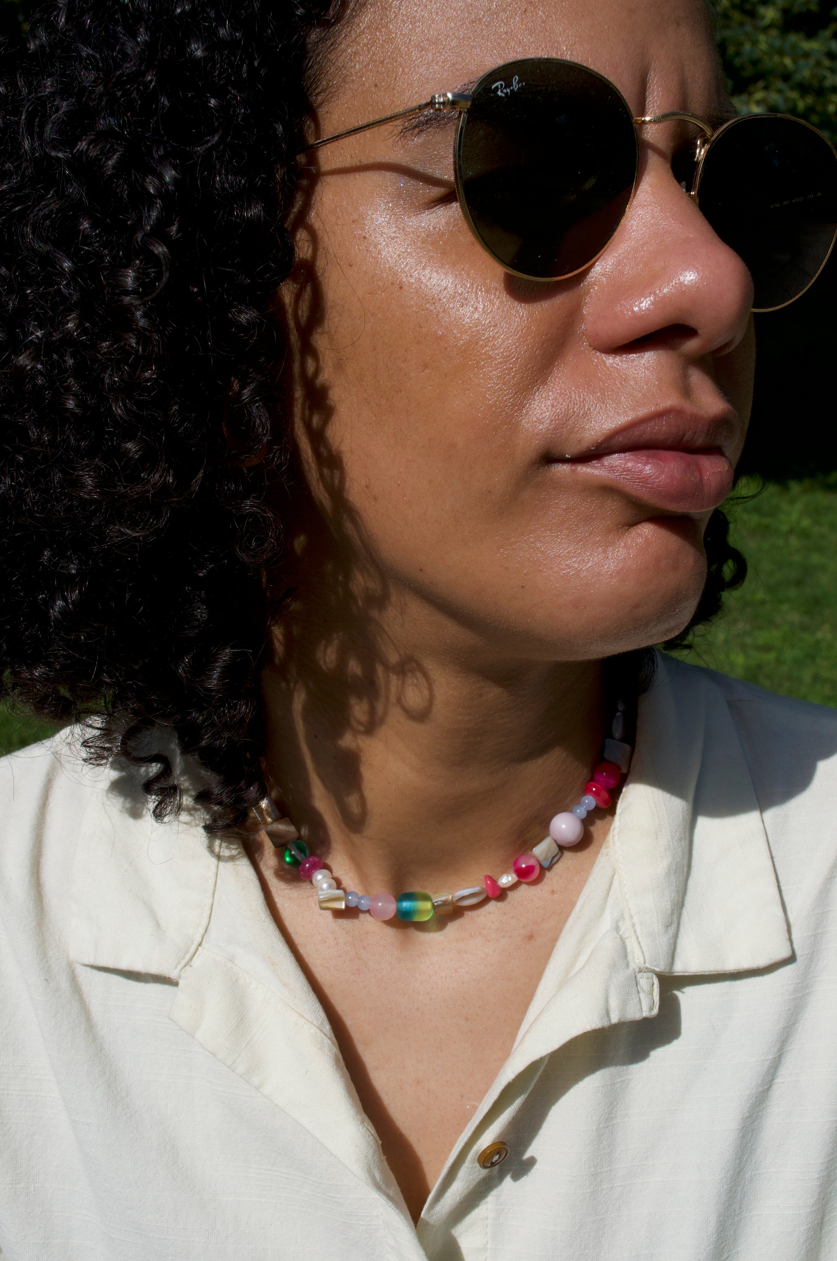 jewel toned party choker