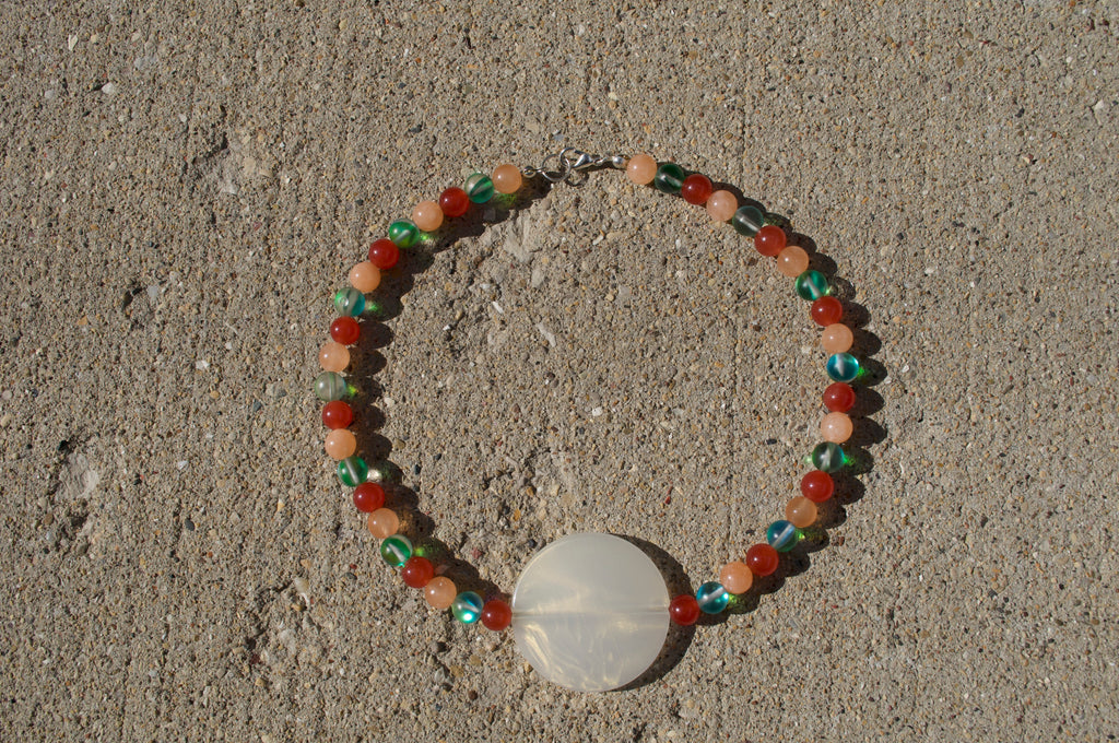 iridescent full moon choker