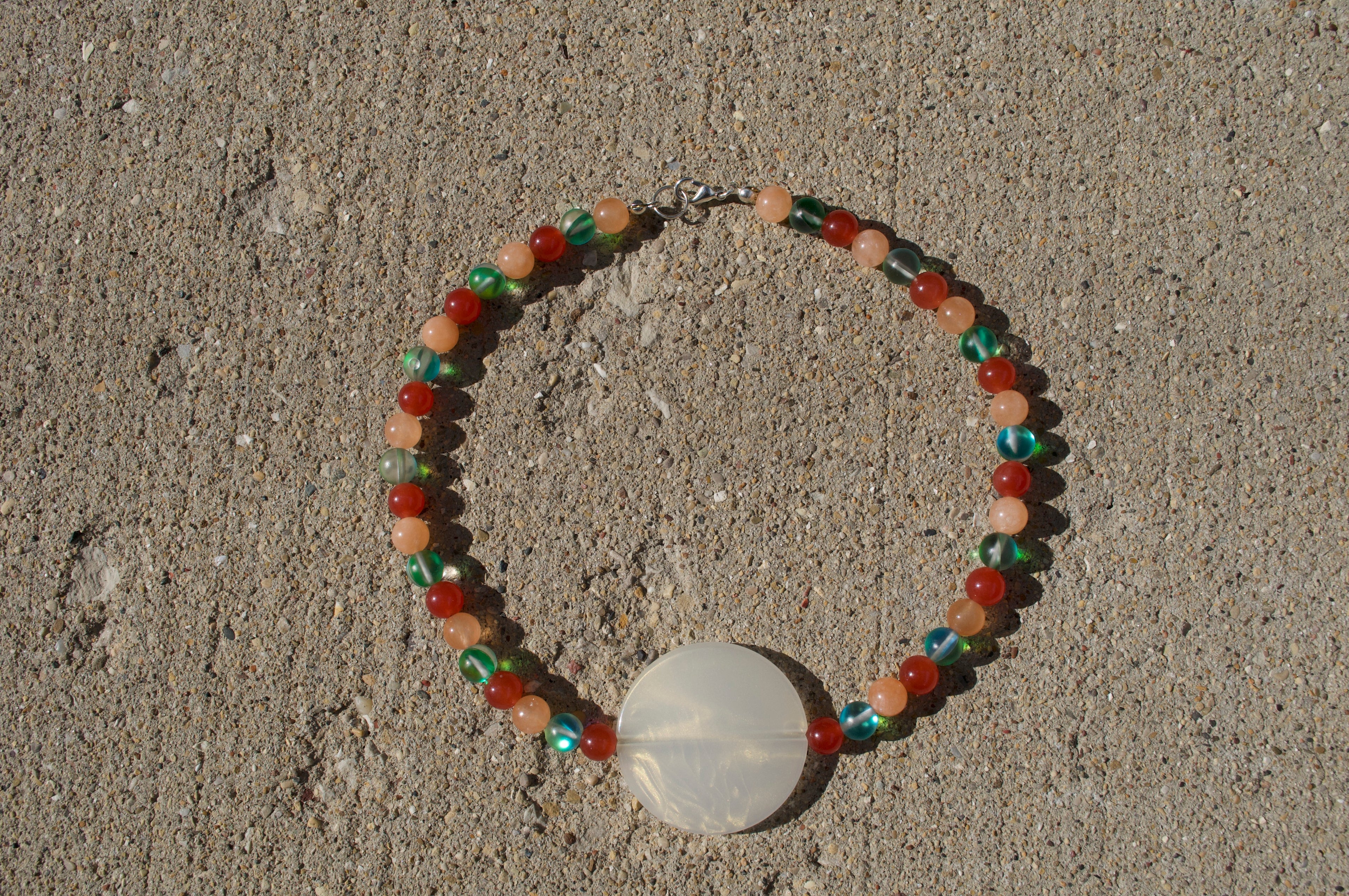 iridescent full moon choker